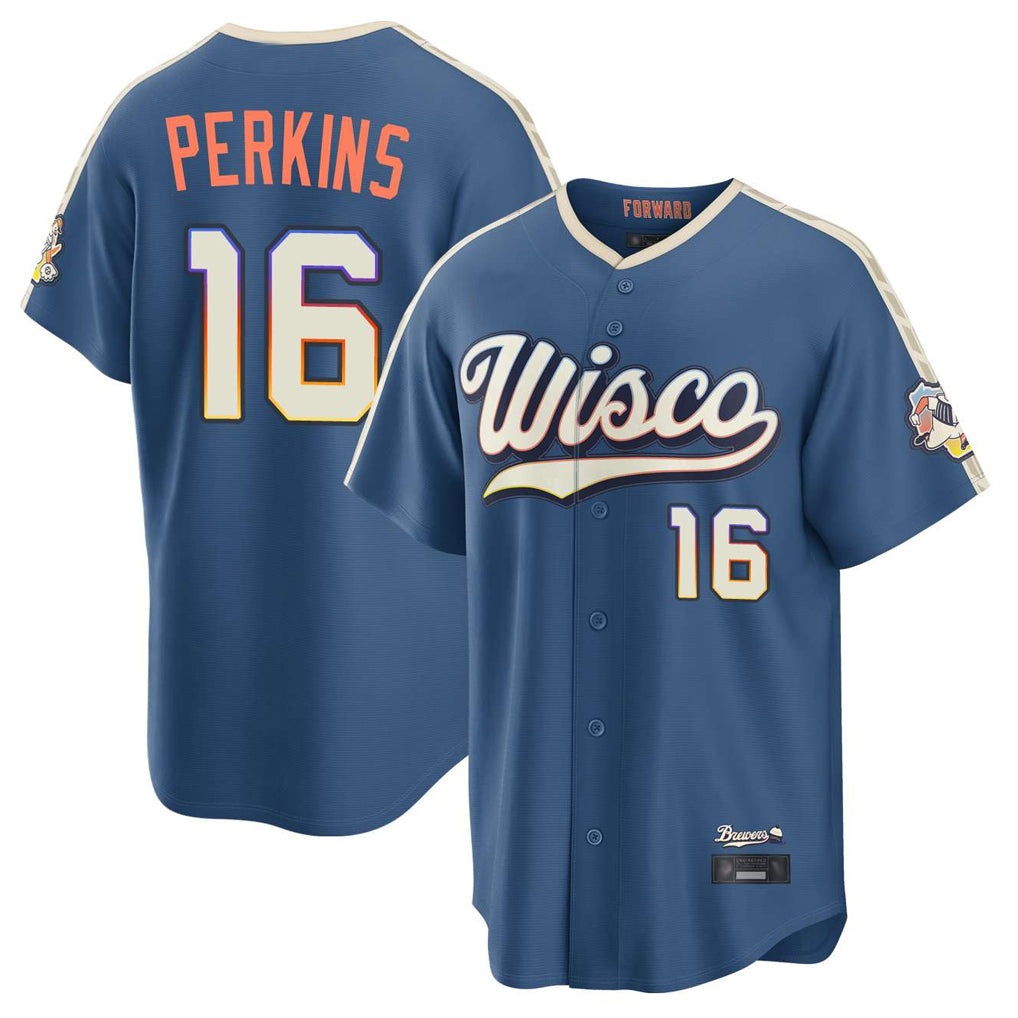 STECN M.Brewers #16 Blake Perkins Player Blue 2026 City Connect Home Game Stitched Jerseys