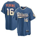 STECN M.Brewers #16 Blake Perkins Player Blue 2026 City Connect Home Game Stitched Jerseys