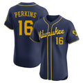 STECN M.Brewers #16 Blake Perkins Player Navy Home Limited Elite Stitched Jerseys