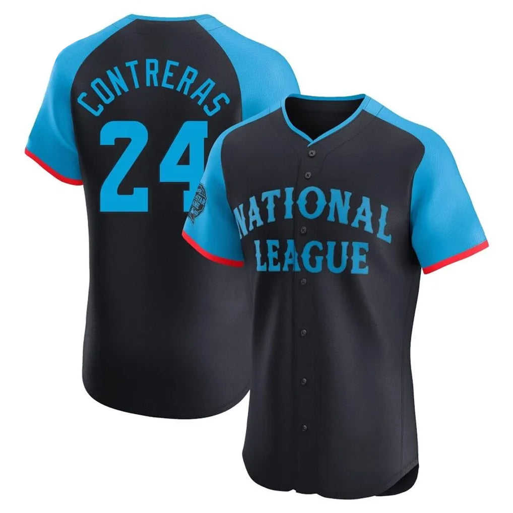 STECN M.Brewers #24 William Contreras Player Navy Limited National League All-Star Home Limited Elite Stitched Jerseys