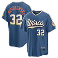 STECN M.Brewers #32 Jacob Misiorowski Player Blue 2026 City Connect Home Game Stitched Jerseys
