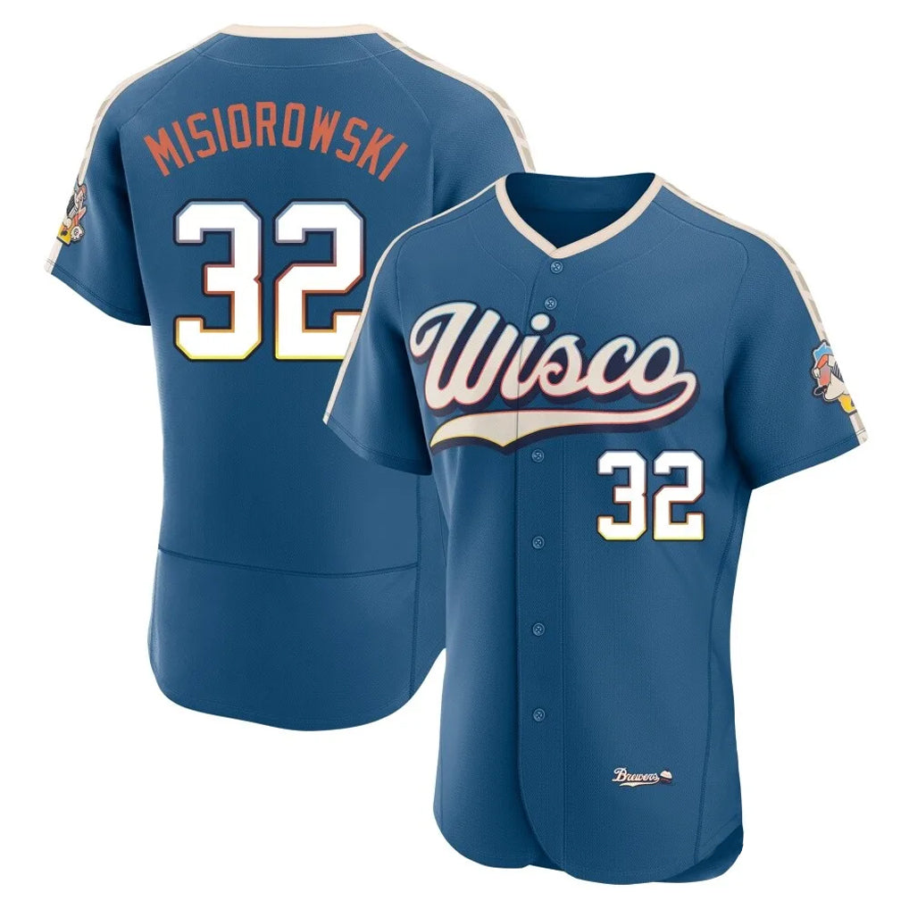 STECN M.Brewers #32 Jacob Misiorowski Player Blue 2026 City Connect Home Limited Elite Stitched Jerseys