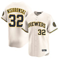 STECN M.Brewers #32 Jacob Misiorowski Player Cream Home Limited Game Stitched Jerseys