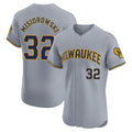 STECN M.Brewers #32 Jacob Misiorowski Player Gray Home Limited Elite Stitched Jerseys