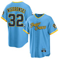 STECN M.Brewers #32 Jacob Misiorowski Player Light Blue City Connect Home Game Stitched Jerseys