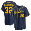 STECN M.Brewers #32 Jacob Misiorowski Player Navy Home Stadium Game Stitched Jerseys