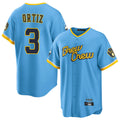STECN M.Brewers #3 Joey Ortiz Player Light Blue City Connect Home Game Stitched Jerseys
