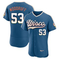 STECN M.Brewers #53 Brandon Woodruff Player Blue 2026 City Connect Home Limited Elite Stitched Jerseys