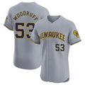 STECN M.Brewers #53 Brandon Woodruff Player Gray Home Limited Elite Stitched Jerseys