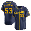 STECN M.Brewers #53 Brandon Woodruff Player Navy Home Limited Stitched Jerseys