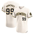 STECN M.Brewers #99 Gary Sanchez Player Cream Home Limited Elite Stitched Jerseys