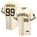 STECN M.Brewers #99 Gary Sanchez Player Cream Home Limited Stitched Jerseys