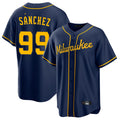 STECN M.Brewers #99 Gary Sanchez Player Navy Home Game Stitched Jerseys