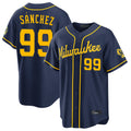STECN M.Brewers #99 Gary Sanchez Player Navy Home Stadium Game Stitched Jerseys
