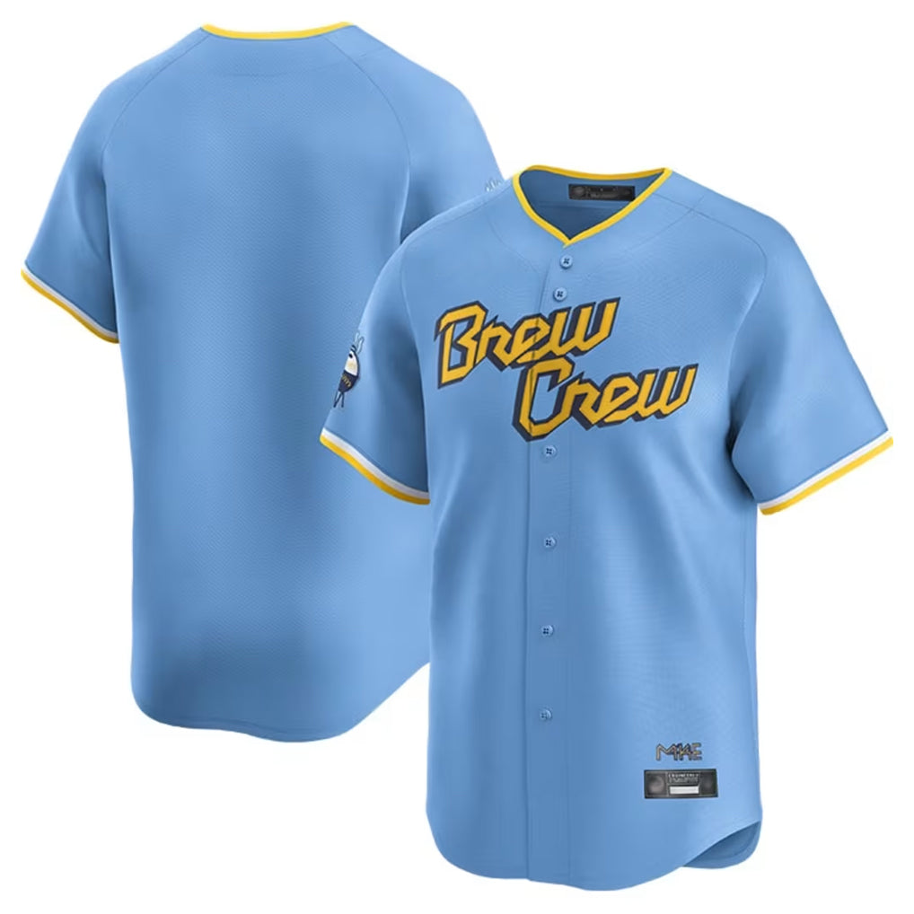 STECN M.Brewers Blank Player Light Blue City Connect Home Limited Stitched Jerseys