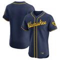 STECN M.Brewers Blank Player Navy Home Limited Elite Stitched Jerseys