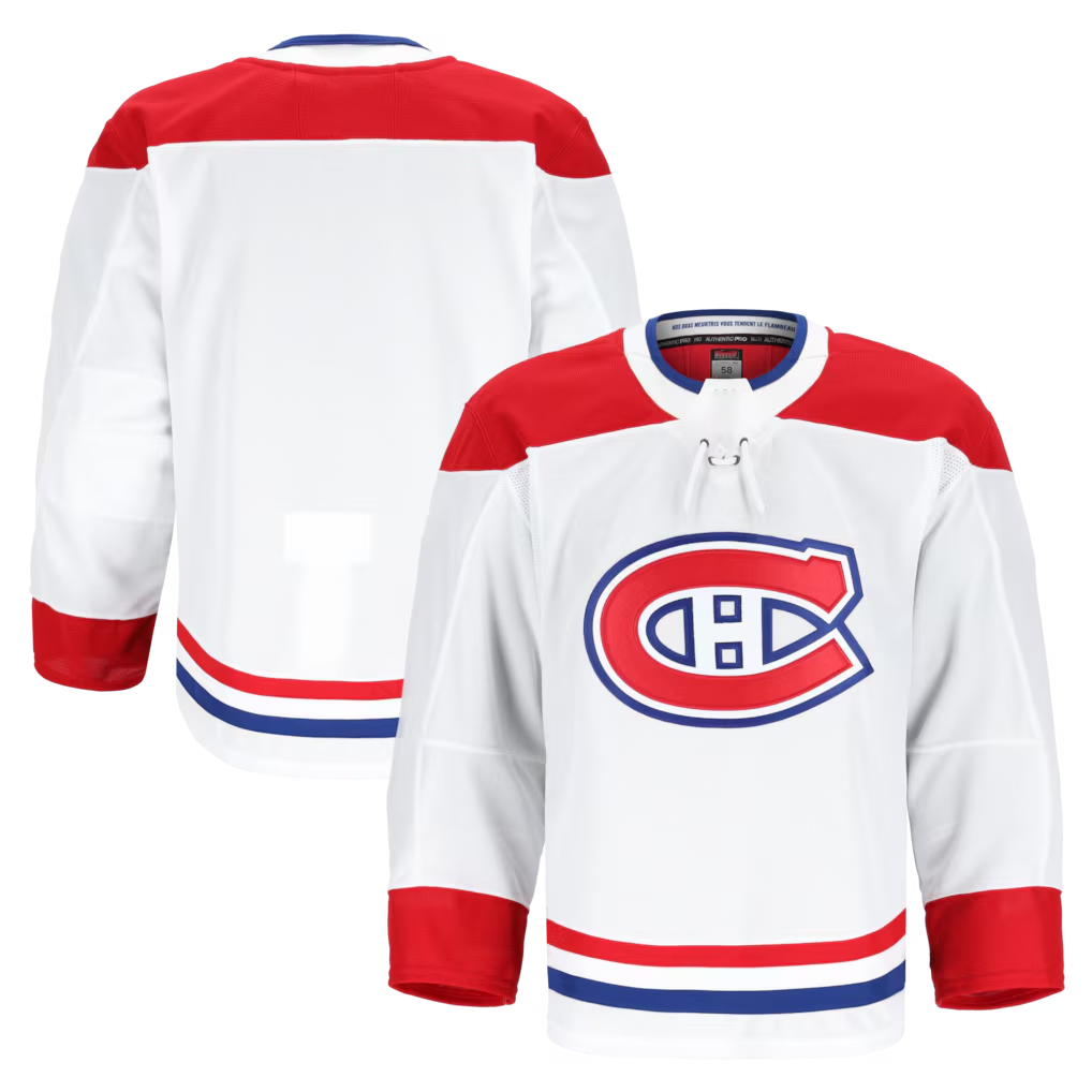 STECN M.Canadiens White Away Authentic Pro Jerseys
