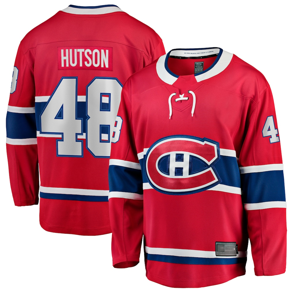 STECN M.Canadiens #48 Lane Hutson Red Home Breakaway Jerseys