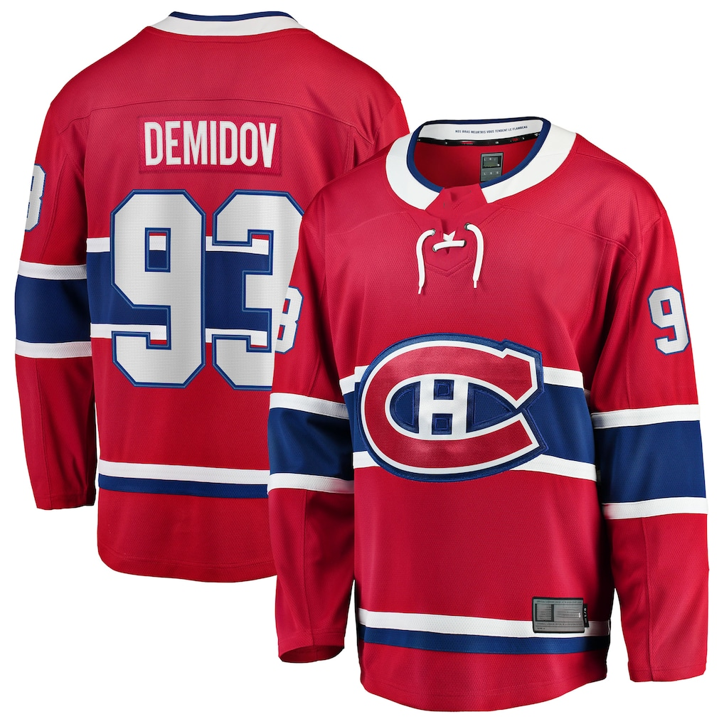 STECN M.Canadiens #93 Ivan Demidov Red Home Breakaway Jerseys