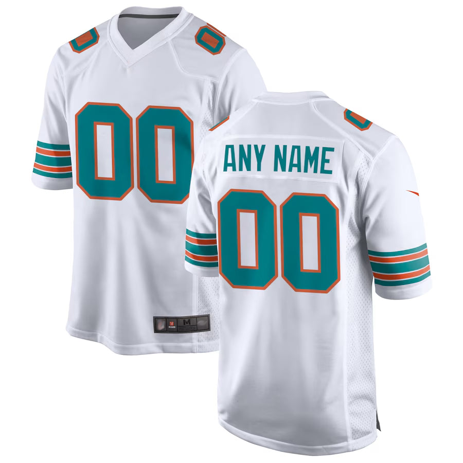 STECN Custom M.Dolphins Game Secondary Alternate Stitched Jerseys