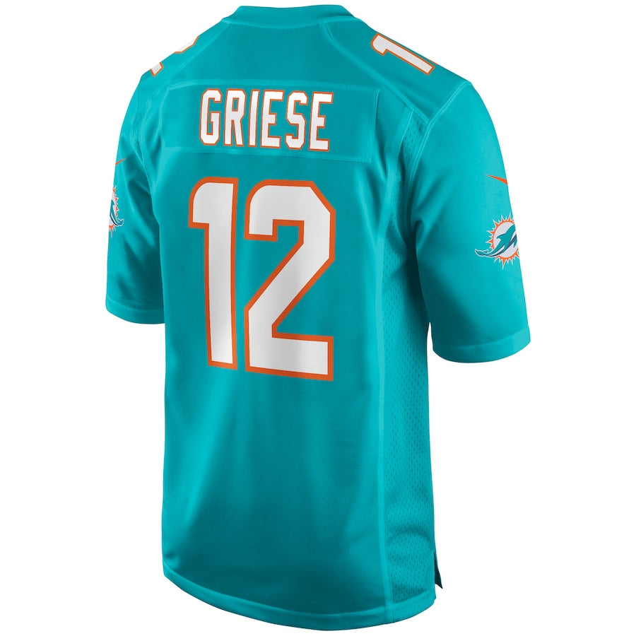 STECN M.Dolphins #12 Bob Griese Player Aqua Game Stitched Jerseys