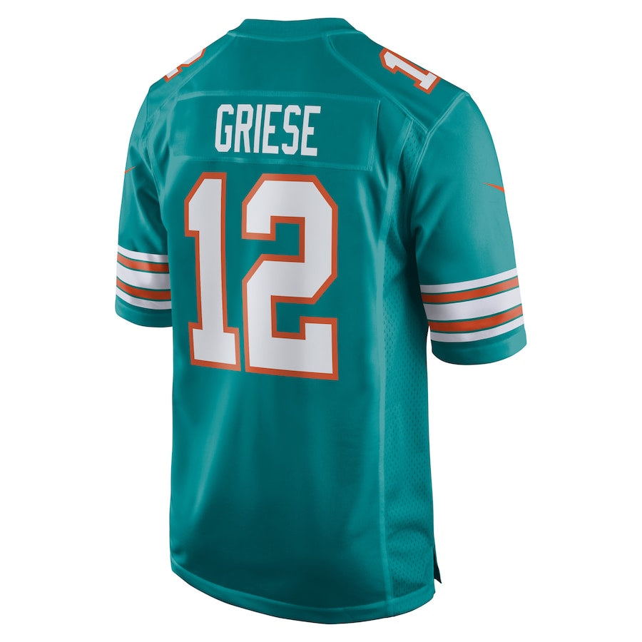 STECN M.Dolphins #12 Bob Griese Player Aqua Home Game Stitched Jerseys