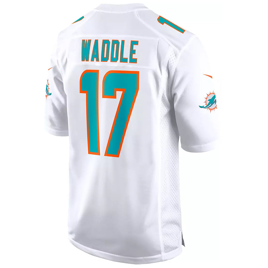 STECN M.Dolphins #17 Jaylen Waddle Player White Home Game Stitched Jerseys