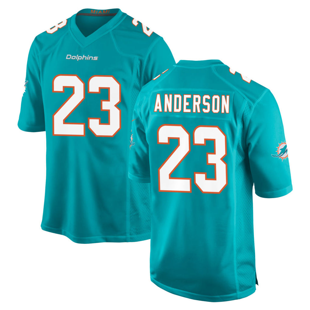 STECN M.Dolphins #23 Zayne Anderson Player Aqua Home Game Stitched Jerseys