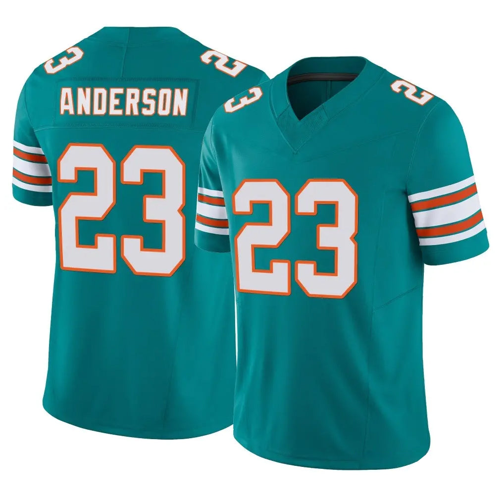 STECN M.Dolphins #23 Zayne Anderson Player Aqua Limited Alternate Vapor F.U.S.E. Home Game Stitched Jerseys