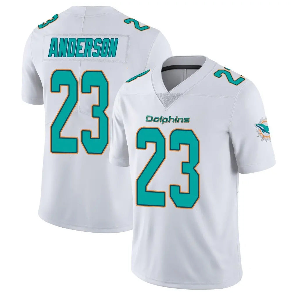 STECN M.Dolphins #23 Zayne Anderson Player White Limited Vapor Untouchable Home Game Stitched Jerseys