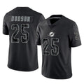 STECN M.Dolphins #25 Tyrel Dodson Player Black Reflective Limited Game Stitched Jerseys