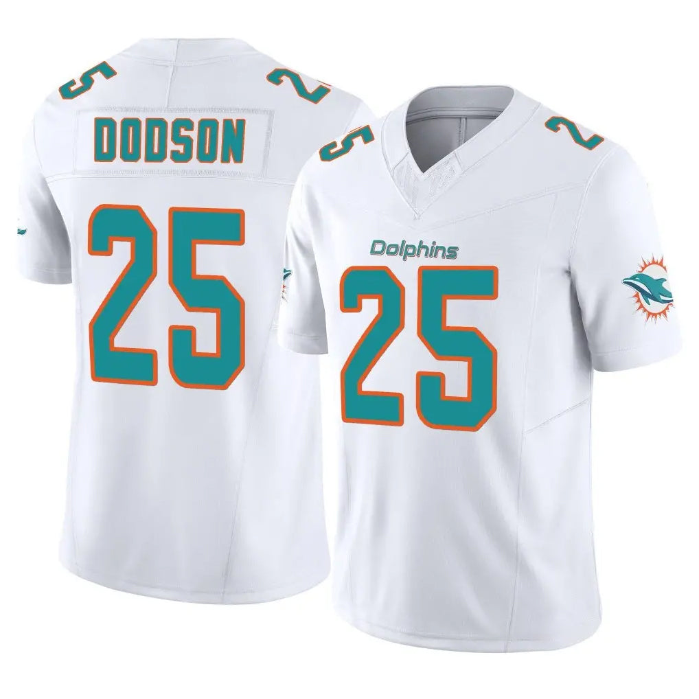 STECN M.Dolphins #25 Tyrel Dodson Player White Limited Vapor F.U.S.E. Home Game Stitched Jerseys