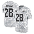 STECN M.Dolphins #28 De'Von Achane Player Arctic Camo Salute To Service Limited Game Stitched Jerseys