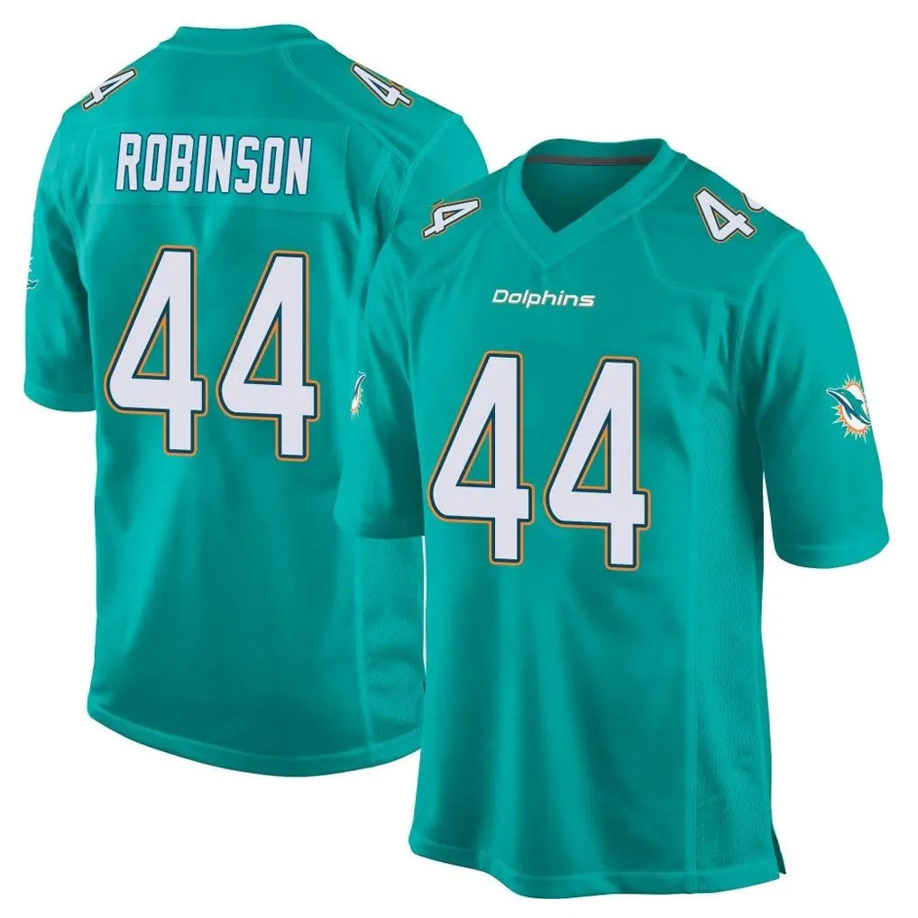 STECN M.Dolphins #44 Chop Robinson Player Aqua Team Color Home Game Stitched Jerseys