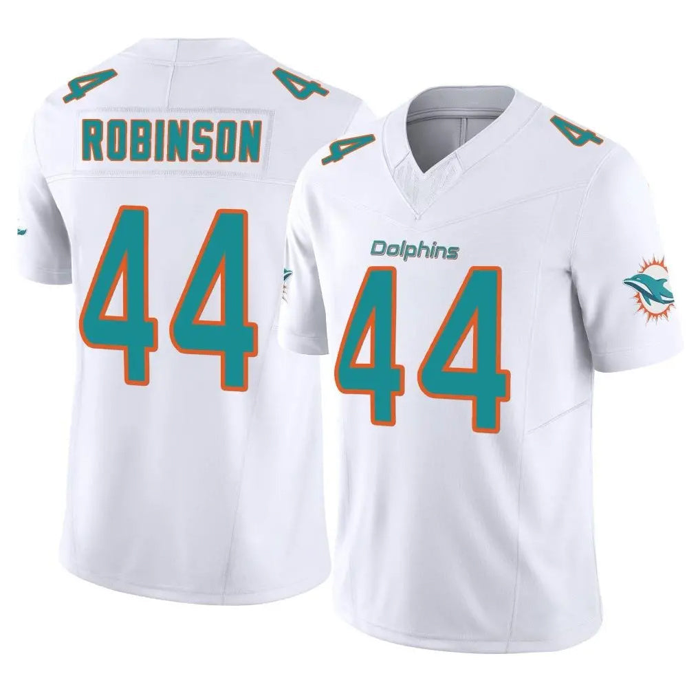 STECN M.Dolphins #44 Chop Robinson Player White Limited Vapor F.U.S.E. Home Game Stitched Jerseys