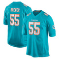 STECN M.Dolphins #55 Aaron Brewer Player Aqua Home Game Stitched Jerseys