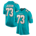STECN M.Dolphins #73 Austin Jackson Player Aqua Home Game Stitched Jerseys