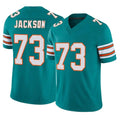 STECN M.Dolphins #73 Austin Jackson Player Aqua Limited Alternate Vapor F.U.S.E. Home Game Stitched Jerseys