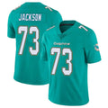 STECN M.Dolphins #73 Austin Jackson Player Aqua Limited Vapor Untouchable Home Game Stitched Jerseys