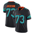 STECN M.Dolphins #73 Austin Jackson Player Black Limited Pitch Rivalries Collection Home Game Stitched Jerseys