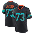 STECN M.Dolphins #73 Austin Jackson Player Black Pitch Rivalries Collection Home Game Stitched Jerseys