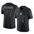 STECN M.Dolphins #73 Austin Jackson Player Black Reflective Limited Game Stitched Jerseys