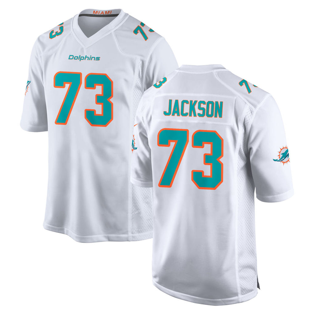 STECN M.Dolphins #73 Austin Jackson Player White Limited Home Game Stitched Jerseys