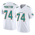 STECN M.Dolphins #74 Kadyn Proctor Player White Limited Vapor F.U.S.E. Home Game Stitched Jerseys
