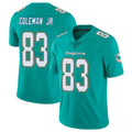 STECN M.Dolphins #83 Kevin Coleman Jr. Player Aqua Limited Vapor Untouchable Home Game Stitched Jerseys