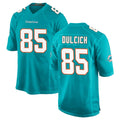 STECN M.Dolphins #85 Greg Dulcich Player Aqua Home Game Stitched Jerseys