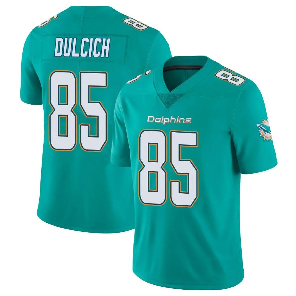 STECN M.Dolphins #85 Greg Dulcich Player Aqua Limited Vapor Untouchable Home Game Stitched Jerseys