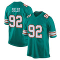STECN M.Dolphins #92 Zach Sieler Player Aqua Alternate Home Game Stitched Jerseys