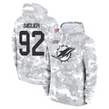 STECN M.Dolphins #92 Zach Sieler Player Arctic Camo Salute to Service Hoodies Limited Game Stitched Jerseys