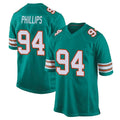 STECN M.Dolphins #94 Jordan Phillips Player Aqua Alternate Home Game Stitched Jerseys